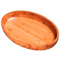 Gamela de bamboo oval 41x27 cm - Mor