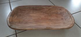 Gamela de madeira retangular