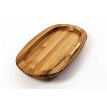 Gamela Oval em madeira teca média 33,3 x 56 cm - SINCOL