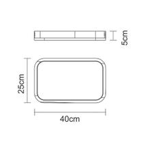 Gamela para Churrasco Tramontina Retangular em Madeira Teca com Acabamento Natural 40 x 25 cm