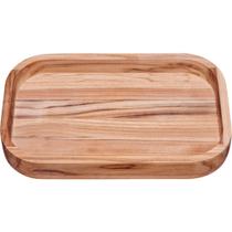 Gamela para Churrasco Tramontina Retangular em Madeira Teca com Acabamento Natural 40 x 25 cm