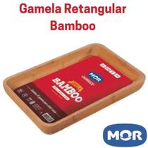 Gamela Retangular Bamboo 30x45Cm Churrasco Mor