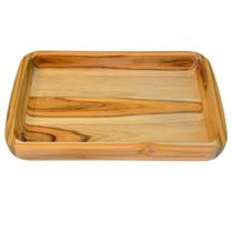 Gamela retangular de madeira teca 39,5cm x 26cm