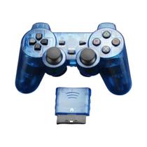 Gamepad Sem Fio PS2 2.4G - Dupla Vibração, Joypad USB para PC e PS2