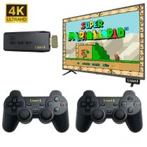 Gamer Stick 4K De Videogame Para Televisão Com 02 Controles Lite