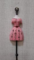 Gancheira Vestido Rosa 18x5x5cm