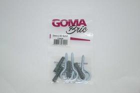 Gancho 4.2x53mm + Bucha 06mm 4 Pecas Goma Bric