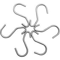 Gancho Aço Inox Para Barra Cozinha Utensílios 6 Und Brinox