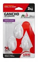 GANCHO ADERE AUTOADESIVO Branco M COM 3