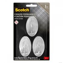 Gancho Adesivo 3M Scotch Medio 3Pecas Transparente Hb004684328