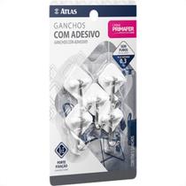 Gancho Adesivo Atlas 0,3Kg Cartela C/5