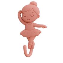 Gancho Adesivo BALÉ BALLET Suporte Parede Toalha Rosto Porta Chaves Objetos Bolsas Multiuso Organizar Pendurar Objeto