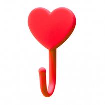 Gancho Adesivo CORAÇÃO Suporte Parede Toalha Rosto Porta Chaves Objetos Bolsas Multiuso Organizar Pendurar Objeto