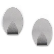 Gancho Adesivo De Metal Inox Parede Com 2 Ganchos Até 1,5kg