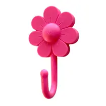 Gancho Adesivo FLOR Suporte Parede Toalha Rosto Porta Chaves Objetos Bolsas Multiuso Organizar Pendurar Objeto