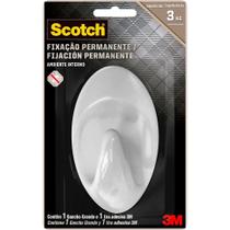 Gancho Adesivo Grande 3M Scotch Fixação Permanente Suporta até 3 kg