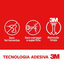 Gancho Adesivo médio 2 peças plástico branco Design Utilidade 3M Command