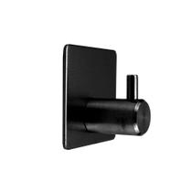 Gancho Adesivo Moderno Metal Sem Furo Sem Sujeira Preto