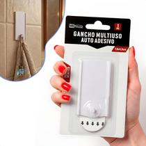 Gancho Adesivo Multiuso Grande 7,8x4,3cm Alta Fixação Para Parede Lisa Pendurar Quadros Chaves Cabos Objetos Leves Sem Furos