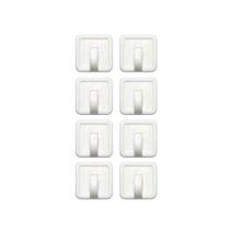 gancho adesivo multiuso quadrado porta toalha 123útil 8peças - 123 util gancho adesivo multiuso quadrado porta toalha 123útil 8peças - 123 util