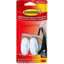 Gancho Adesivo Pequeno Com 2 design Command 3m Até 450g Gancho Adesivo Pequeno Com 2 design Command 3m Até 450g