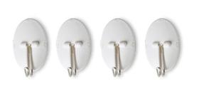 Gancho Adesivo Plastico Branco Pequeno C/04UN Secalux 231100