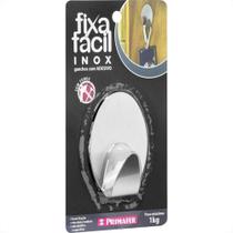 Gancho Adesivo Primafer Branco Inox 1 1Kg 1Peca Grande Pr2593