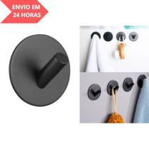 Gancho Adesivo Sem Furos de Ferro Preto