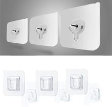 Gancho Adesivo Transparente De Rosca e De Encaixe Kit C/ 8