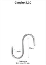 Gancho aluminio s.1c 1/4 pol. 12 un