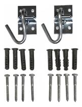 Gancho Armador De Rede De Dormir Em Aço Inox 1 Par Completo - Mava