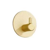 Gancho Autocolante Circular Dourado Parede Banheiro Elegante Gancho Autocolante Circular Dourado Parede Banheiro Elegante