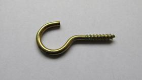 Gancho Bicromatizado para Madeira 16x30mm 100 Peças Dourado