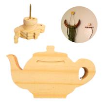 Gancho Bule de Chá de Madeira - Gancho de Parede Cabideiro