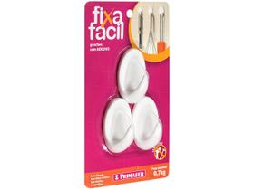 GANCHO C ADESIVO BRANCO 2502 C 3 UN peso ate 0,7 kg PRIMAFER GANCHO C ADESIVO BRANCO 2502 C 3 UN peso ate 0,7 kg PRIMAFER