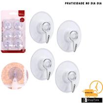 Gancho Cabide De Parede 6 Peças Com Ventosa Wellmix U
