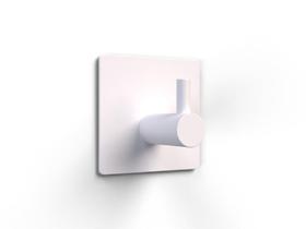 Gancho Cabide De Parede Autoadesivo Quadrado Inox Branco Gancho Cabide De Parede Autoadesivo Quadrado Inox Branco