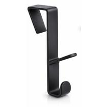 Gancho Cabide de Porta Cabideiro Pendurador Roupas Toalhas Cor:Preto Gancho Cabide de Porta Cabideiro Pendurador Roupas Toalhas Cor:Preto