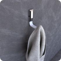 Gancho Cabide De Toalha Para Banheiro Branco e Cromo Empire