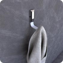 Gancho Cabide De Toalha Para Banheiro Branco e Cromo Empire