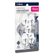 Gancho Cabide Fixa Fácil com 5 0,3kg Branco Primafer PR2562 Atlas