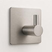 Gancho Cabide Parede Adesivo Quadrado Inox