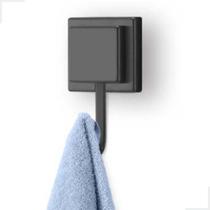 Gancho Cabide Suporte Porta Toalha de Parede Banheiro Porta Pano de Prato Cozinha 3M Preto Arthi Gancho Cabide Suporte Porta Toalha de Parede Banheiro Porta Pano de Prato Cozinha 3M Preto Arthi