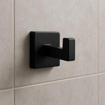 Gancho Cabide Toalha Para Banheiro Lavabo Aço Inox 304 - Preto