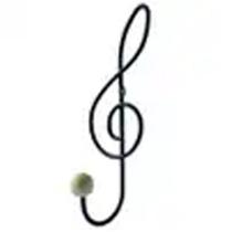 Gancho Cabideiro de Aço Preto Cifra Música 28cm Suporte de Parede Pendurar Roupa Bolsas