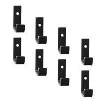 Gancho Cabideiro Toalha Roupas Estilo Industrial Preto 8pç