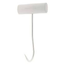 Gancho central inox branco para carne