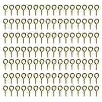 Gancho Com Rosca Pitão 9mm Dourado Para Bijuterias Artesanato 300 Peças