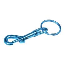 Gancho de armazenamento Hillman Snap Key Ring Metal Blue
