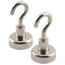 Gancho de armazenamento Master Magnetics 07632, pacote com 2 unidades, cromo e neodímio